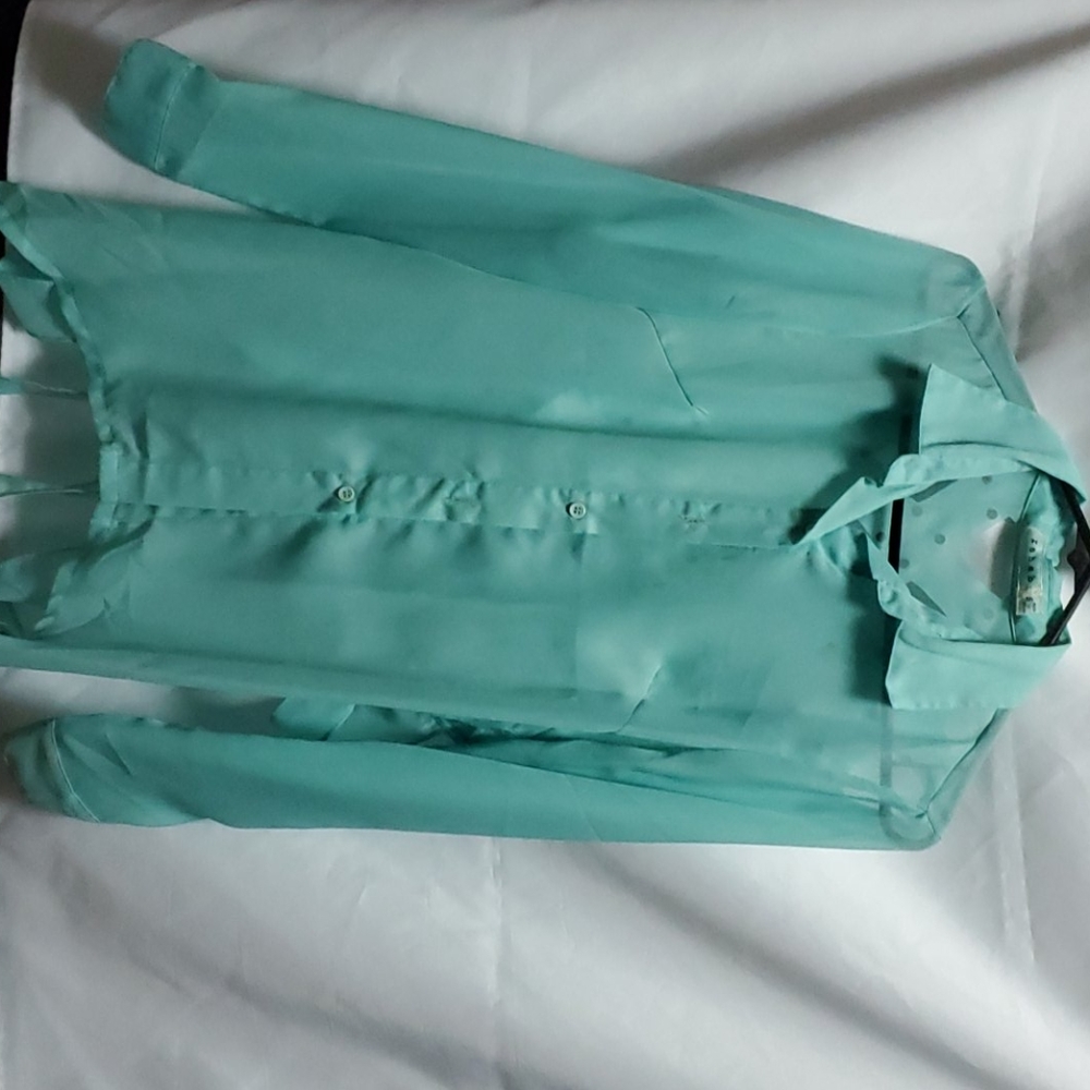 Seafoam Green Rehab Blouse